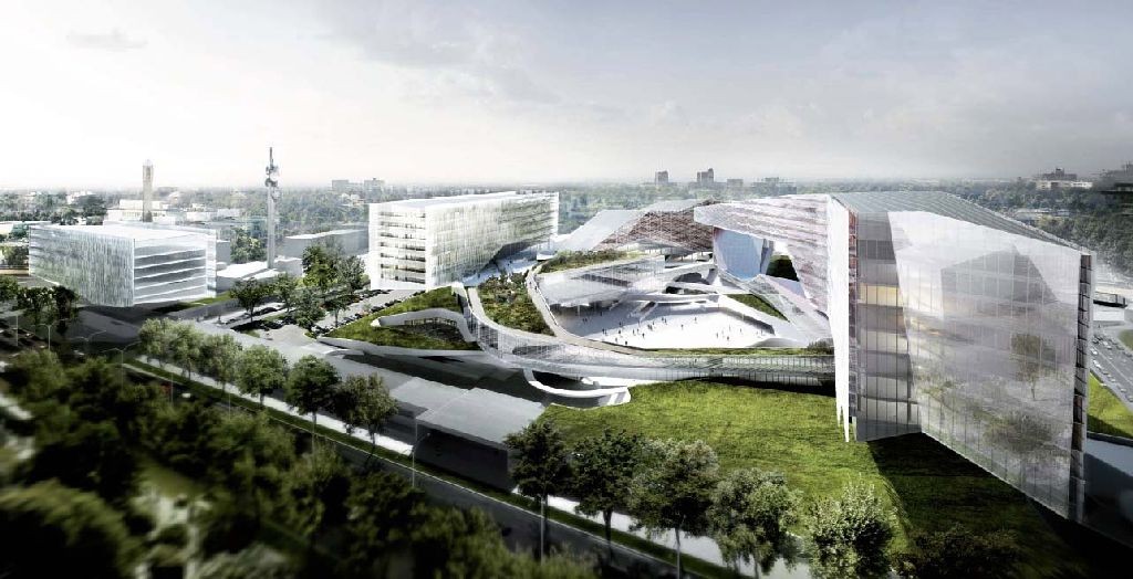 Il Bim obbligatorio in un bando di concorso: il render della sede Eni a San Donato Milanese (Morphosis Architects)