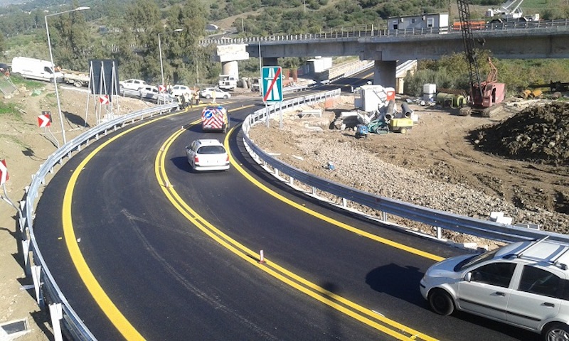 La nuova bretella di collegamento A19 “Palermo – Catania”, direzione Palermo (fonte: Anas)