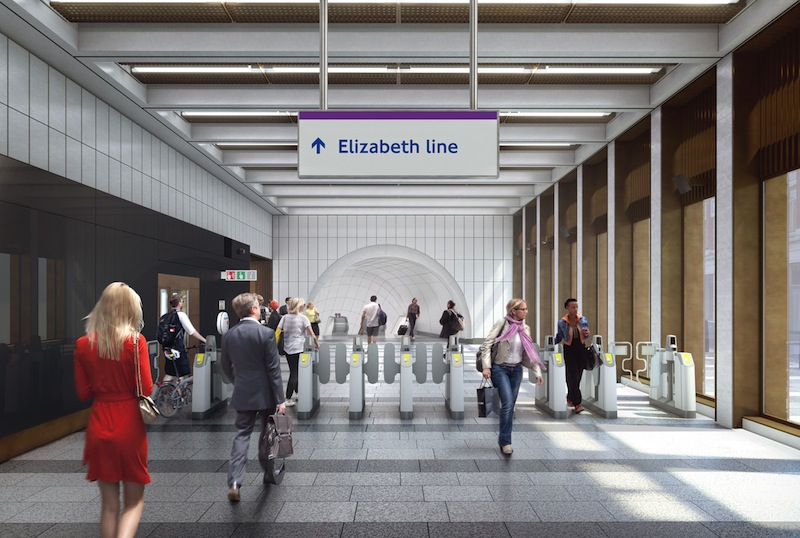 Elisabeth Line sarà il nome della nuova rete ferroviaria di Londra © Crossrail Limited