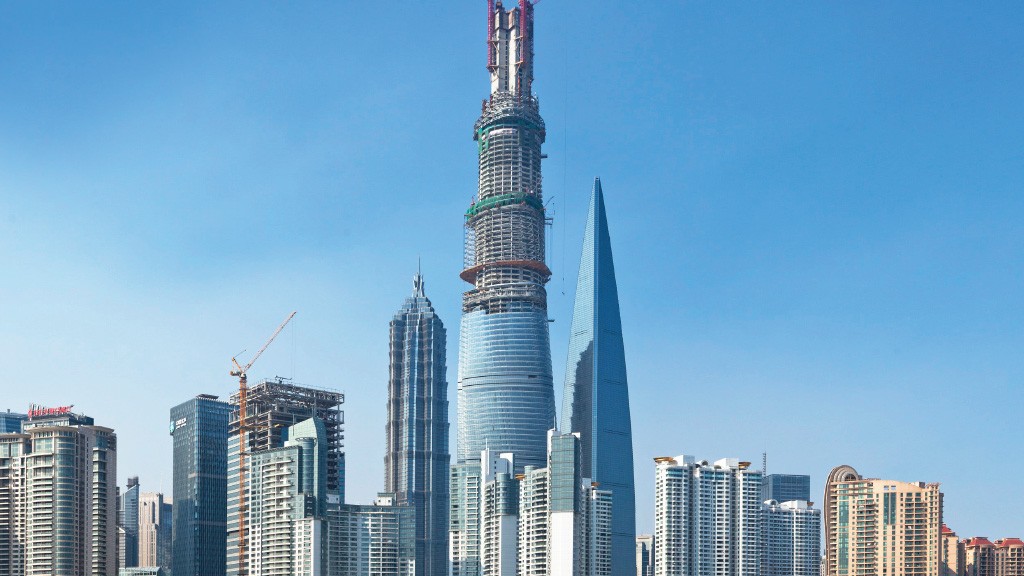Cantiere della Shanghai Tower (Foto: http://du.gensler.com/)