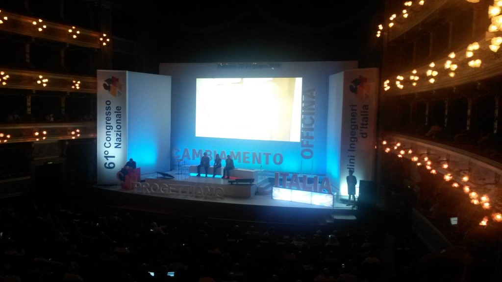 Il palco del Congresso Nazionale Ingegneri di Palermo