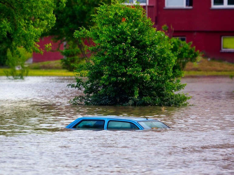 Flooded street
