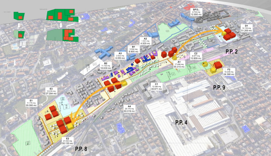 Masterplan Bassano 2020 (Arch. Antonio Guglielmini con l'Arch. Massimo Vallotto per conto del Comune di Bassano del Grappa nel 2010)