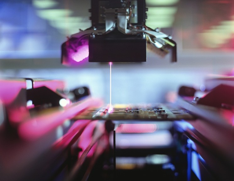 Computer machinery with laser