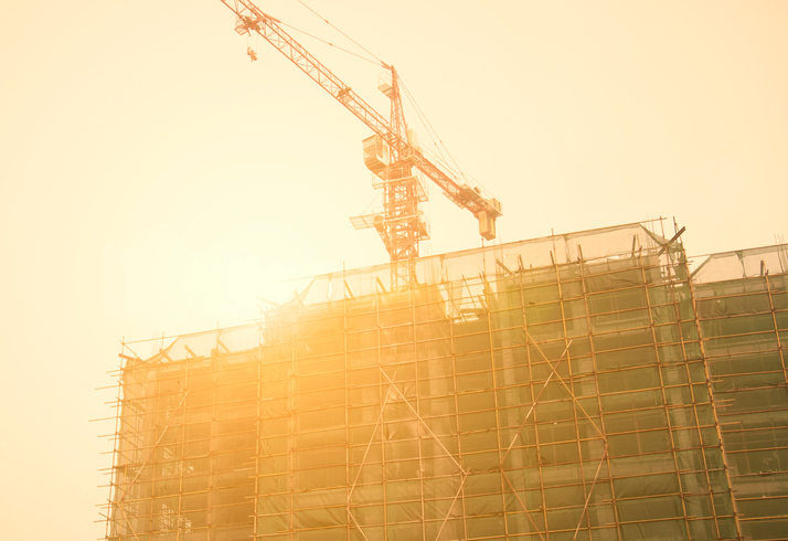 Apartment building site