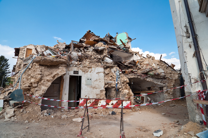 Destroyed building
