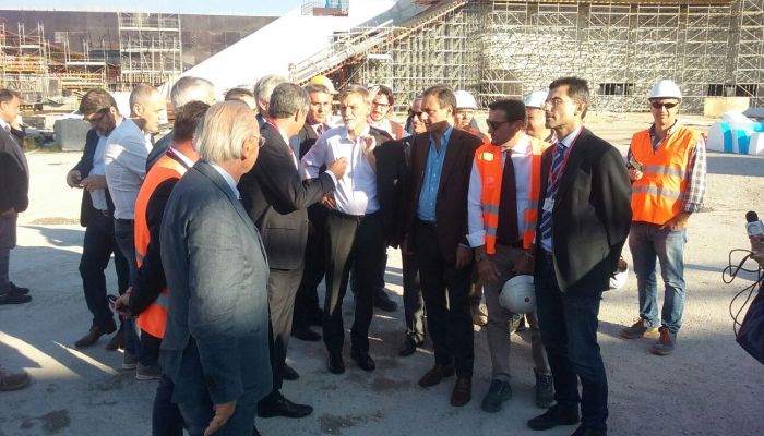 Il ministro Delrio visita il cantiere della Stazione di Afragola (C) Mit