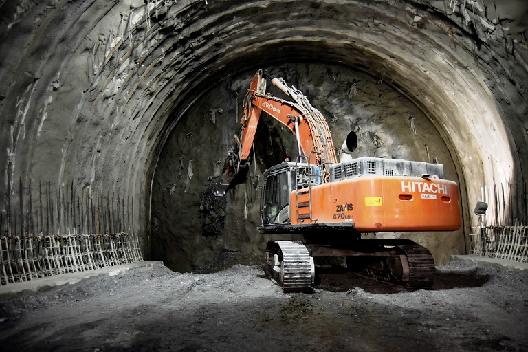 Abbattimento diaframma galleria Laria