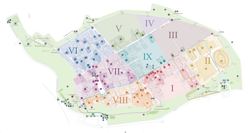 Mappa degli scavi accessibili
