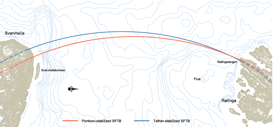 Attraversamento del Bjørnafjord (Fonte: SVV – Statens Vegvesen, Amministrazione pubblica dei trasporti norvegese)