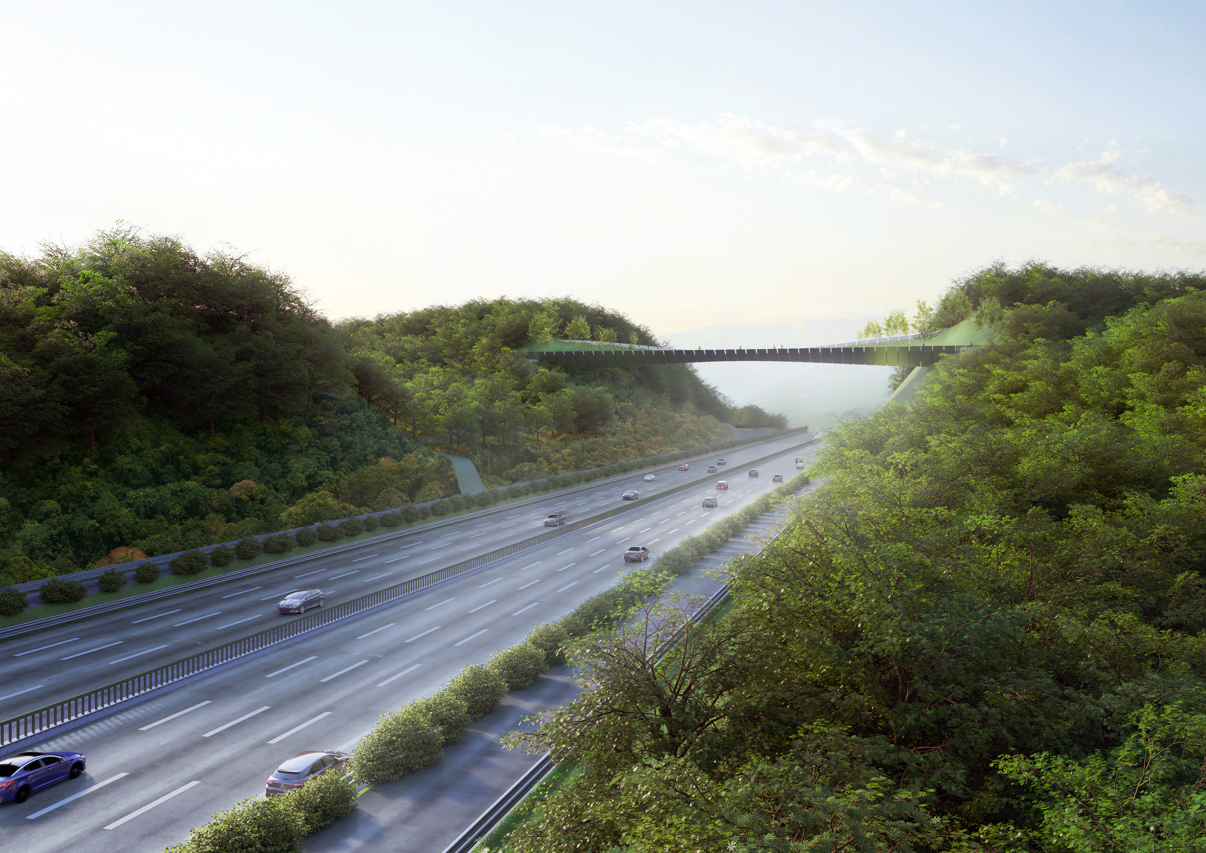Vista del ponte dall’autostrada Gyeongbu Expressway © Kild