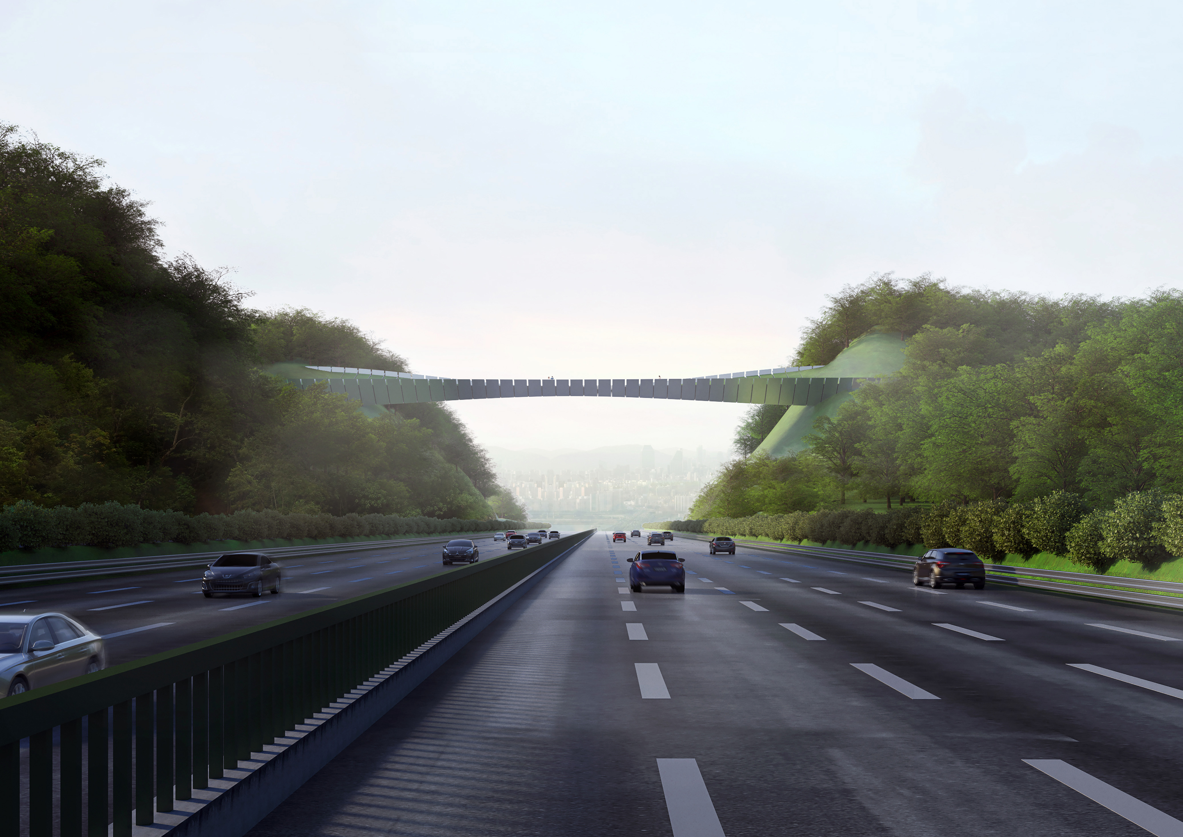 Vista del ponte dall’autostrada Gyeongbu Expressway © Kild