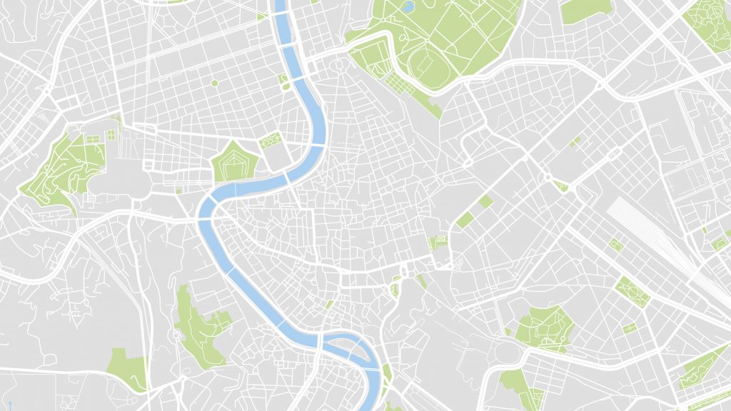 Rome colored vector map