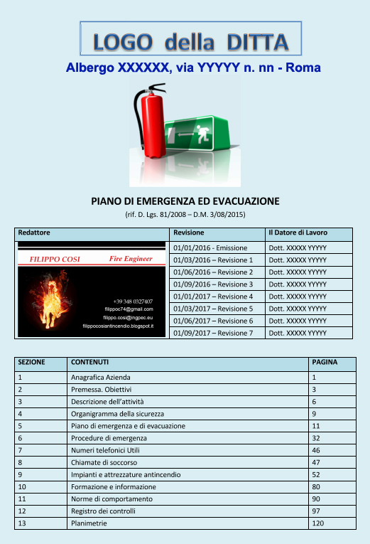 Analisi del piano di evacuazione