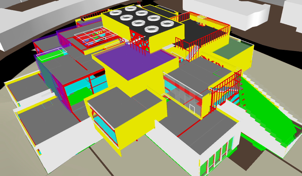 LEGO House - modello Revit - rivestimenti © COWI