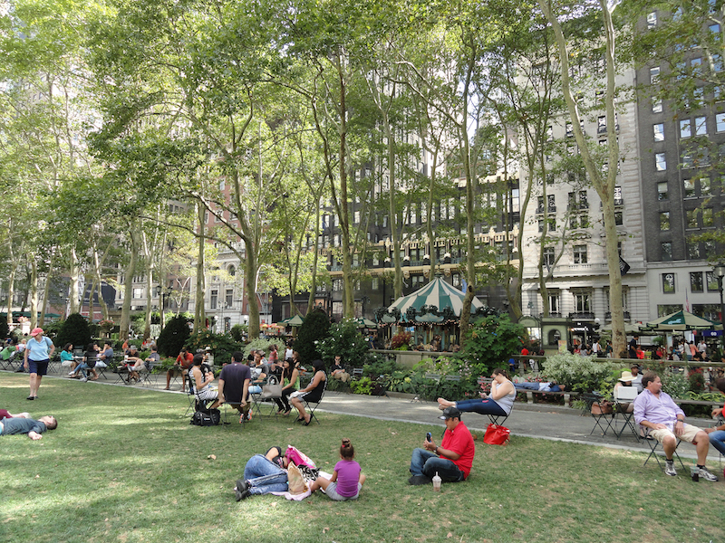Bryant Park, Green Infrastructure urbana (3,9 ha), Manhattan, NYC, Credits: M. B. Andreucci