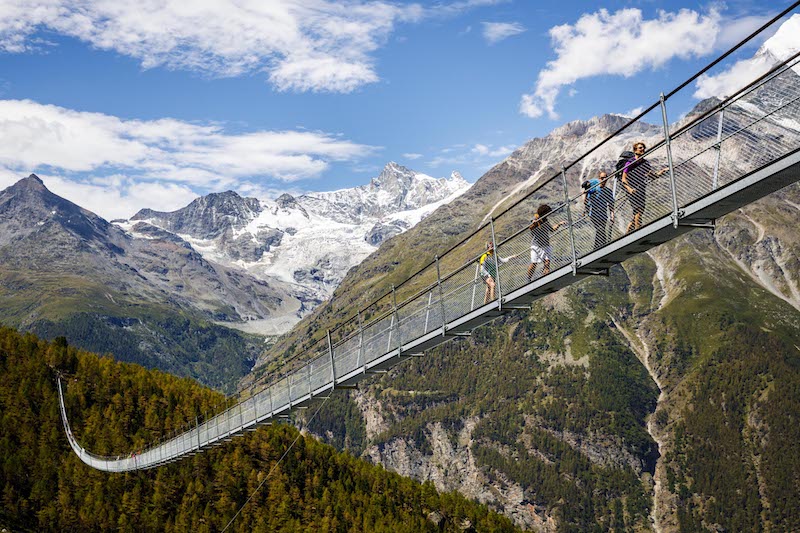 Ponte sospeso Charles Kuonen, Valle di Zermatt (Randa), Svizzera, 2017 © Valentin Flauraud/europaweg.ch