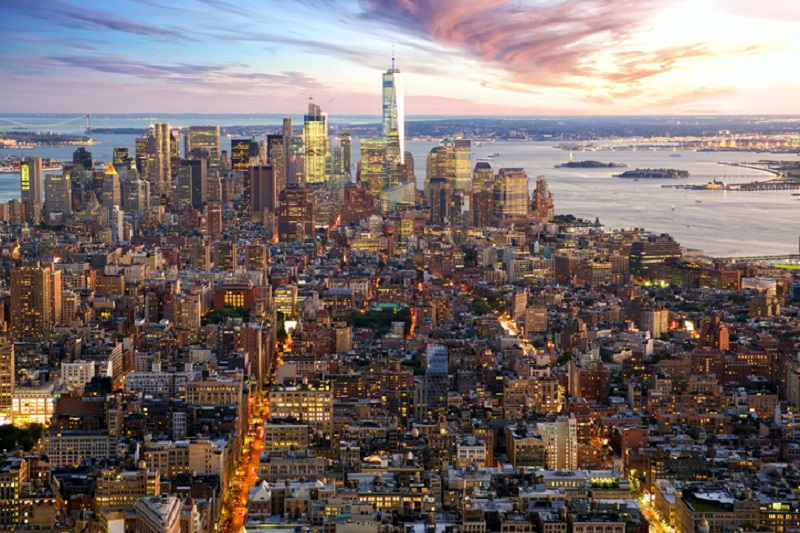 New York City al tramonto