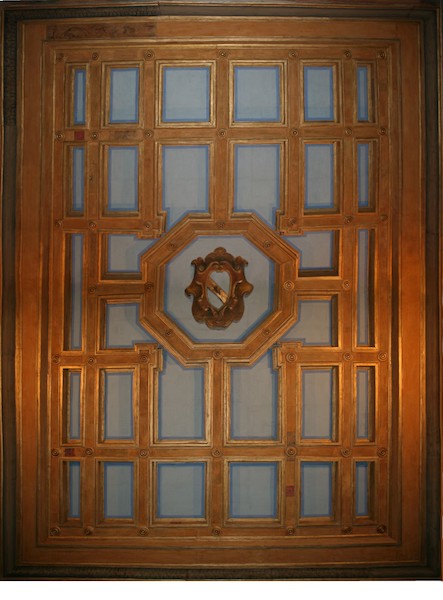 Restauro soffitto ligneo Sale delle Caccie Palazzo Orsini Barberini copyright de feo restauri