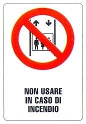 Divieto di utilizzo in caso di incendio