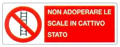 Vietato adoperare scale in cattivo stato