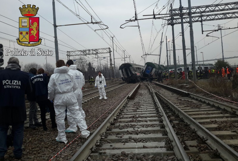 L'incidente a Pioltello del 25 gennaio 2018 - Copyright Polizia di Stato