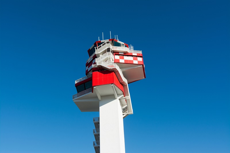 La torre di controllo dell'aeroporto di Fiumicino