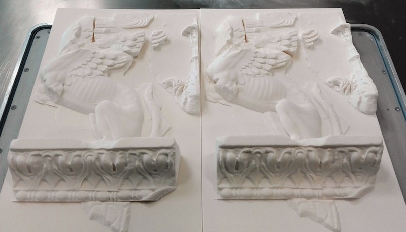 Fregio delle Sfingi stampato in 3d - Fonte Enea