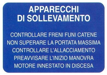 Obblighi apparecchiature di sollevamento