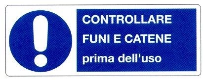 Obbligo di controllo di funi e catene