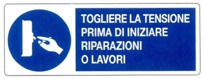 Obbligo di togliere la tensione
