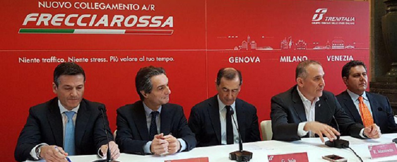 La presentazione del nuovo collegamento Genova-Milano-Venezia