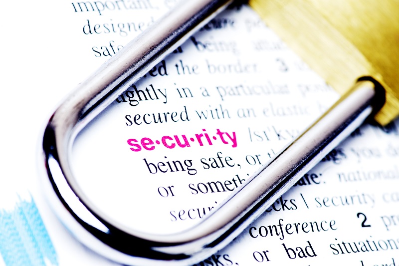 The meaning of security in a dictionary