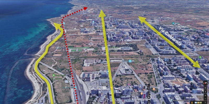 L'area interessata dal concorso di idee Costasud