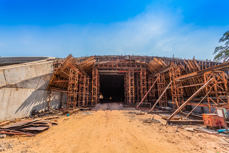 Construction of the tunnel to protect wildlife