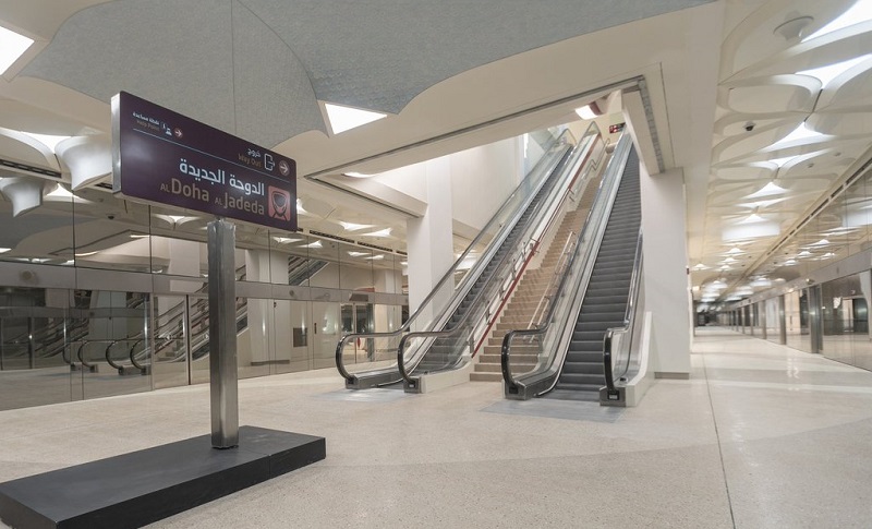 La stazione di Al Jadeda nella metropolitana di Doha