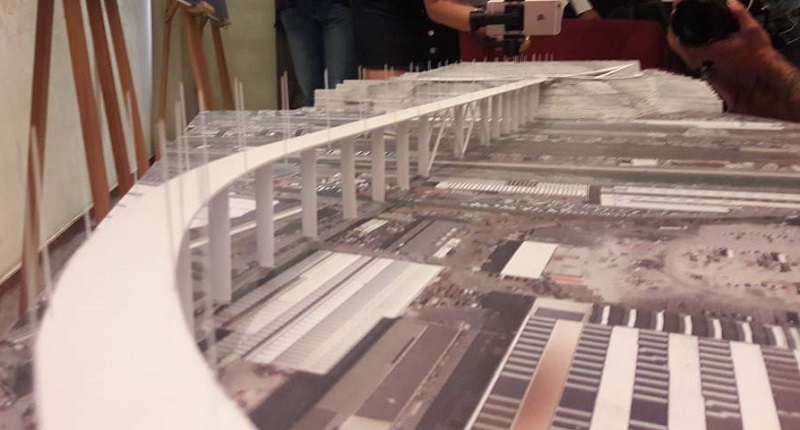 Un'immagine del plastico di Renzo Piano relativo al progetto per il nuovo ponte di Genova (fonte FB Regione Liguria)