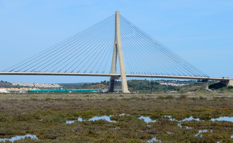 Il Guadiana International Bridge, tra Portogallo e Spagna, progettato dall'ingegnere José Luis Câncio Martins