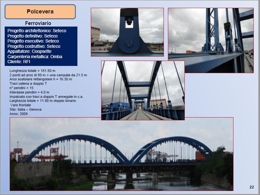 Ponte ferroviario ad arco sul Polcevera - Ing. P. Pistoletti