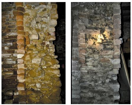 Figura 8 Murature a sacco presenti in un edificio in provincia di Fermo