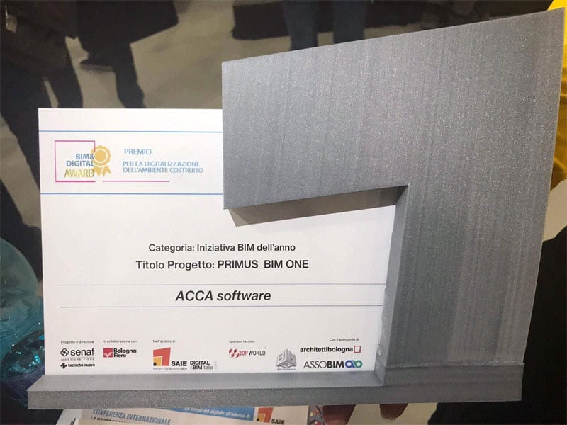 Il premio Iniziativa BIM dell'anno a Saie 2018