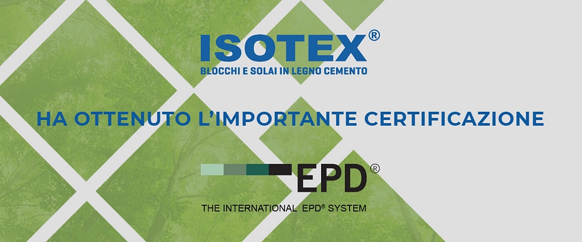 1. Immagine di copertina EPD Isotex