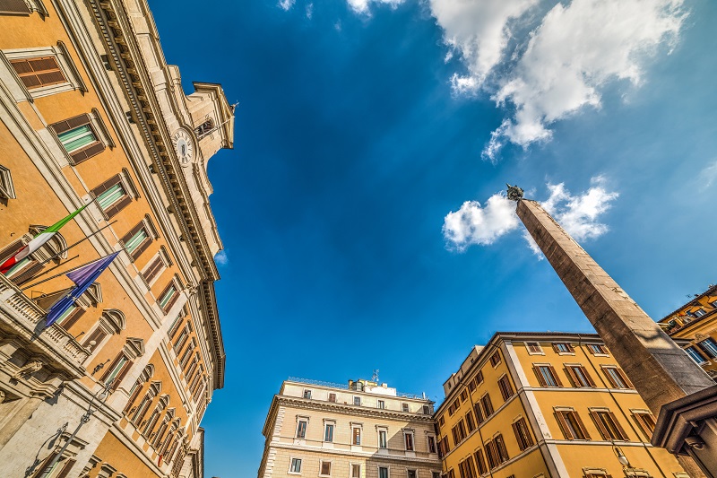 Montecitorio square in Rome