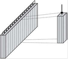 FIG 2_Elemento di parete con funzione di discesa dei carichi verticali (Disegno Andrea Bernasconi)